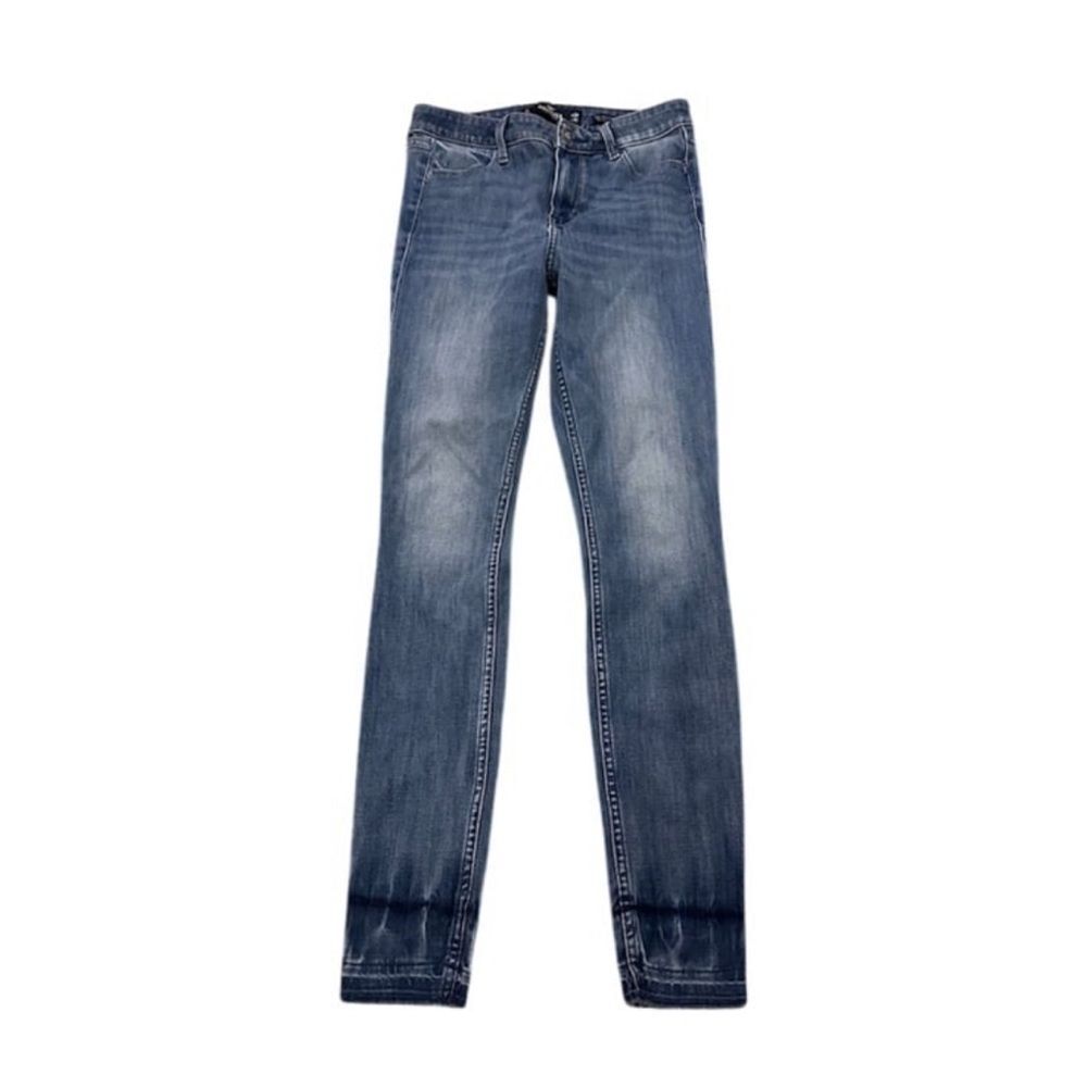 Hollister 7L Distressed Denim Jeans High Rise Extreme Stretch 28x32